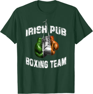 Irish Boxing Funny Ireland Flag - Irish Pub T-Shirt - T-Shirt | Forest