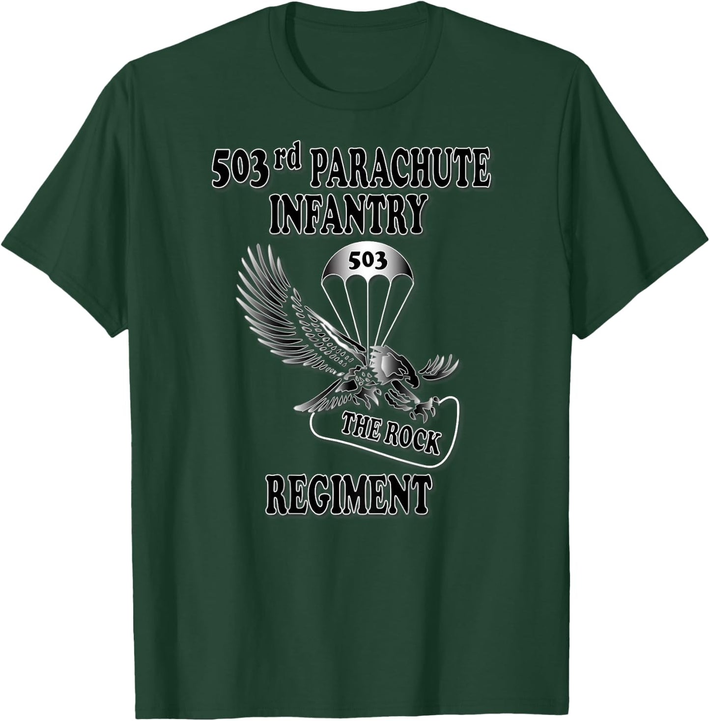 503rd Parachute Infantry Regiment (Back) T-Shirt - T-Shirt | Forest