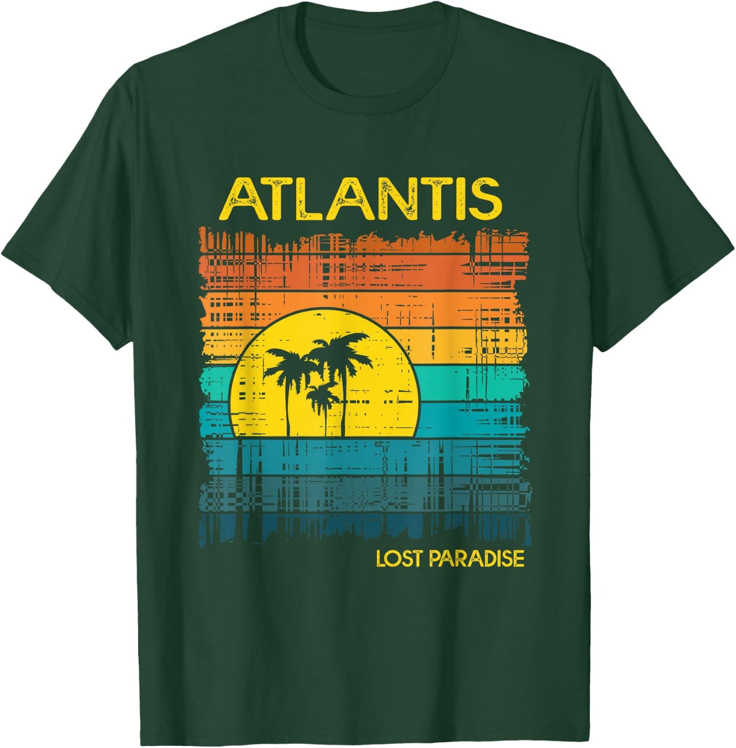 Atlantis Beach Bahamas Shirt Sunset Women Girls Kids T-Shirt - T-Shirt | Forest