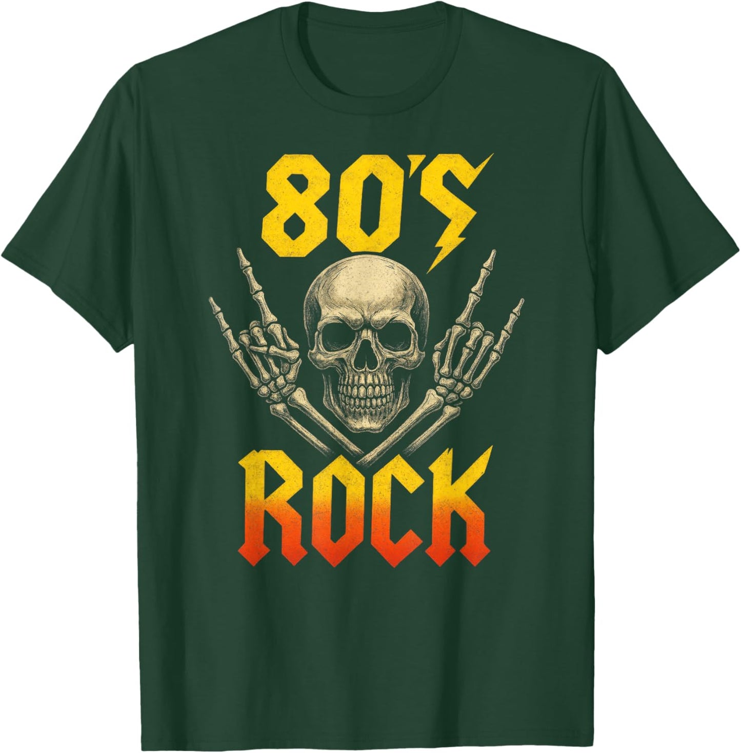 80s Rock - Vintage 1980s Retro Eighties T-Shirt - T-Shirt | Forest