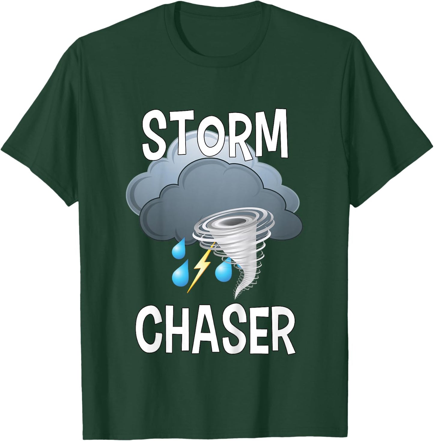 Kids Storm Chaser Shirt Boys Storm Hunter Tornado Gift T-Shirt - T-Shirt | Forest