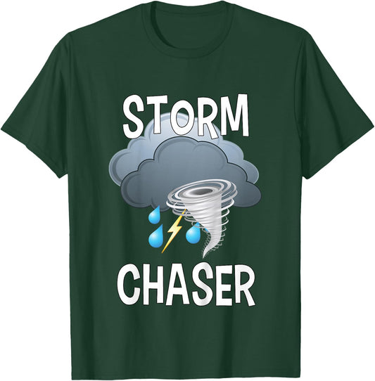 Kids Storm Chaser Shirt Boys Storm Hunter Tornado Gift T-Shirt - T-Shirt | Forest