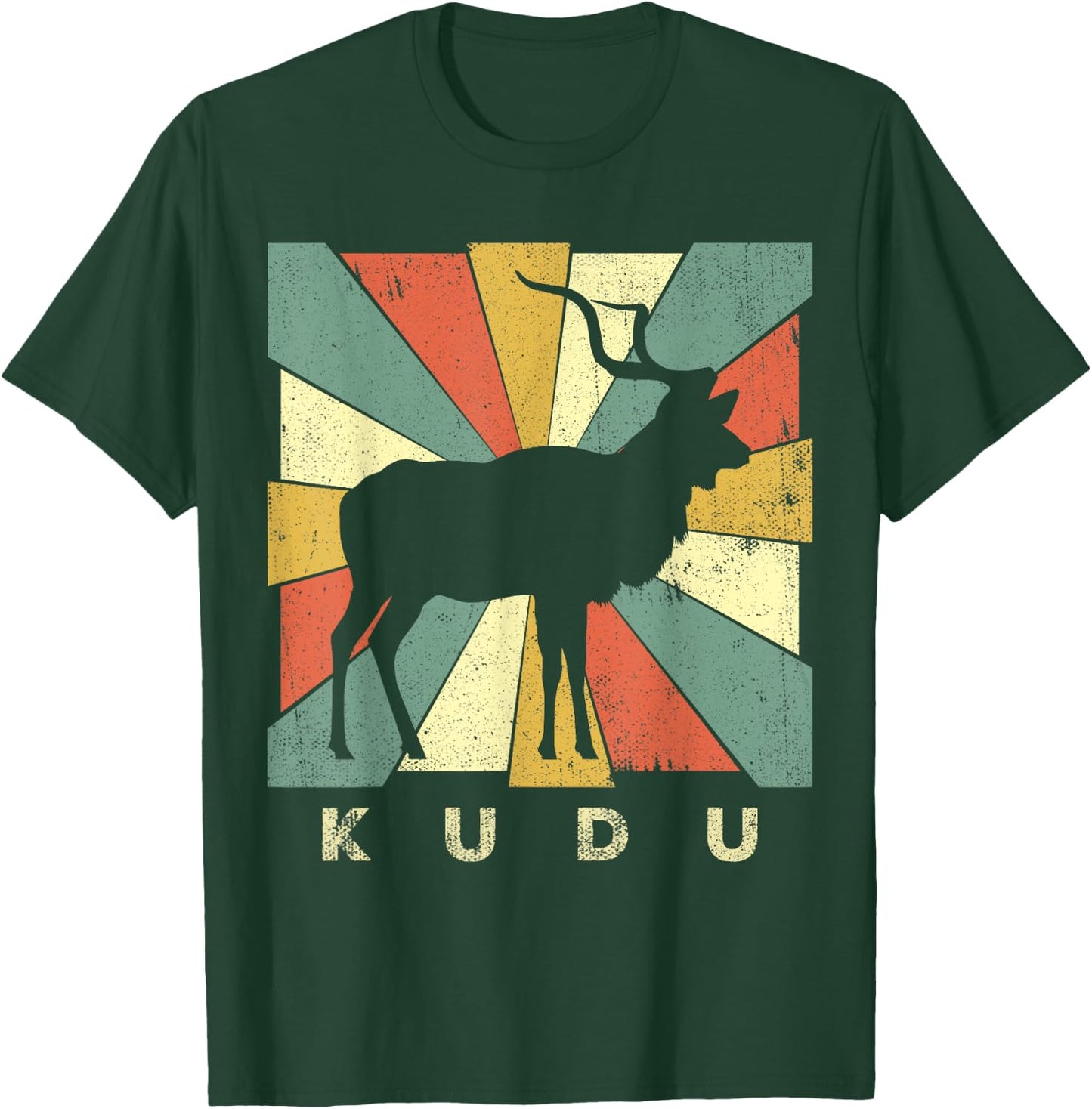 Vintage Kudu Lover Retro Style Animal T-Shirt - T-Shirt | Forest