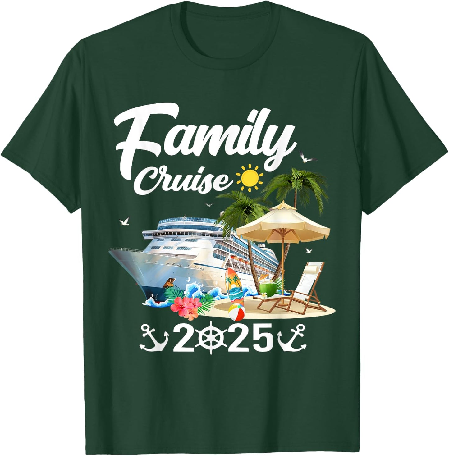 Family Cruise 2025 T-Shirt - T-Shirt | Forest