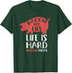 Bacon For Life Life Is Hard Bacon Helps Funny Meat Lover T-Shirt - T-Shirt | Forest