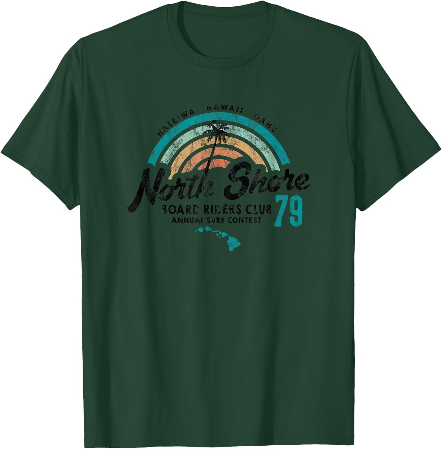 North Shore Hawaii Board Riders Club T-Shirt - T-Shirt | Forest