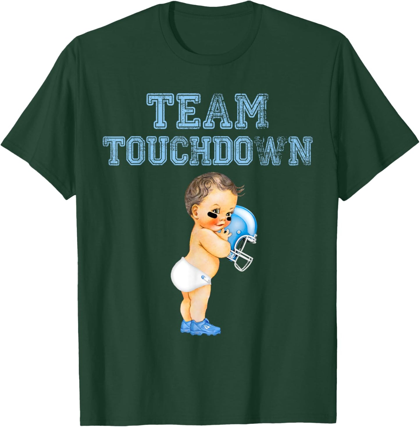 Team Touchdown Boy Shirt Gender Reveal Baby Shower Tutu Gift T-Shirt - T-Shirt | Forest