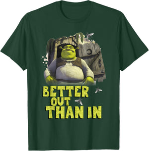 Shrek Outhouse Better Out Than in Quote T-Shirt - T-Shirt | Forest