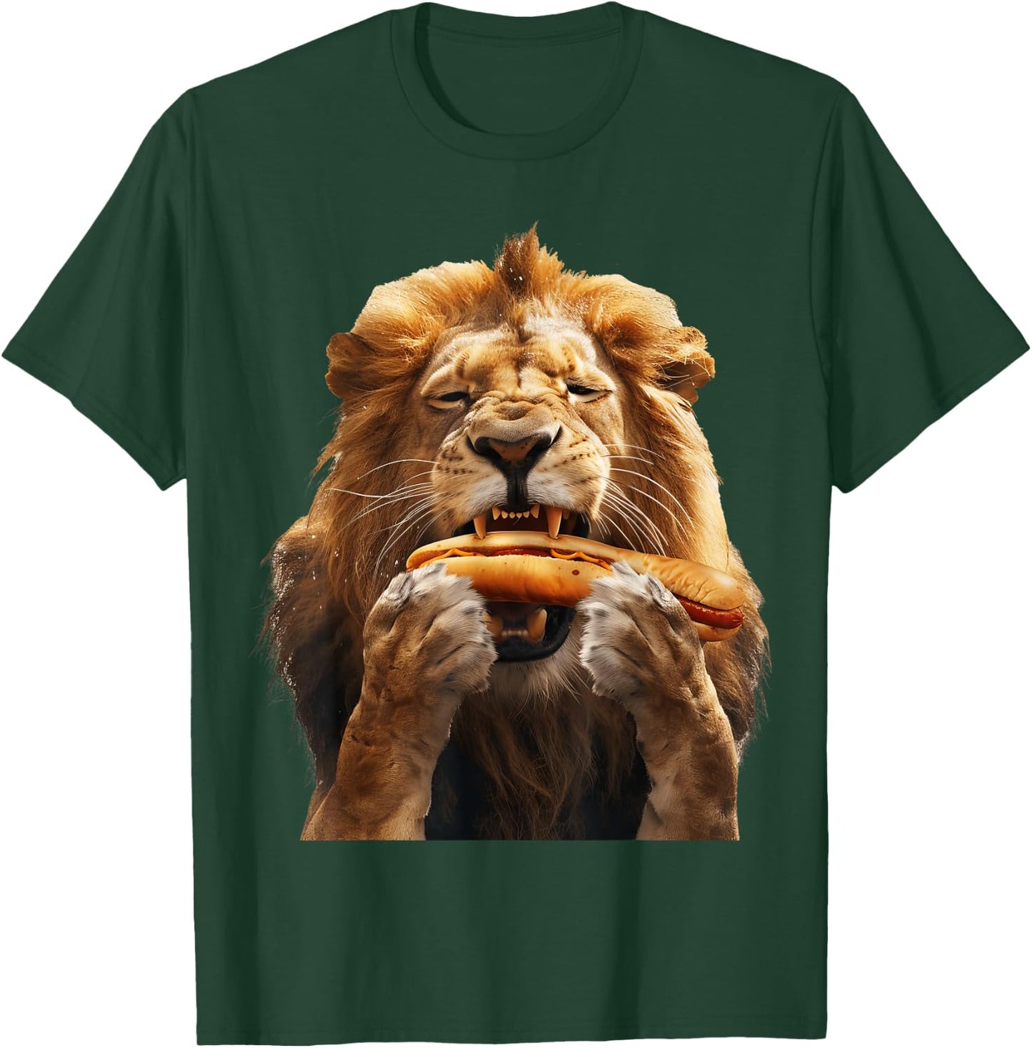 Lion Hotdog T-Shirt - T-Shirt | Forest