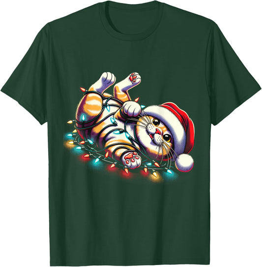 Christmas Cat Lover Funny Festive Holidays Cute Kitten Xmas T-Shirt - T-Shirt | Forest
