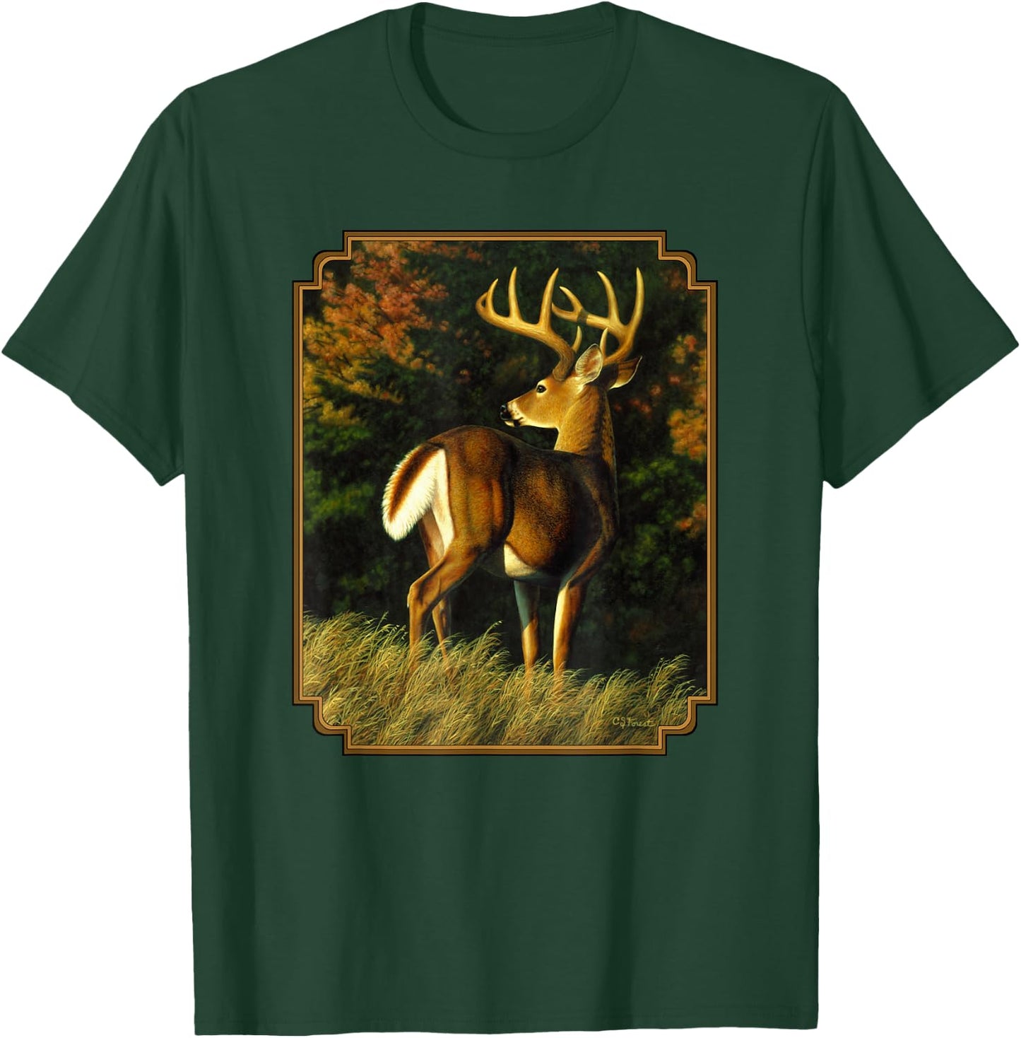 Whitetail Deer Monster Trophy Buck T-Shirt - T-Shirt | Forest