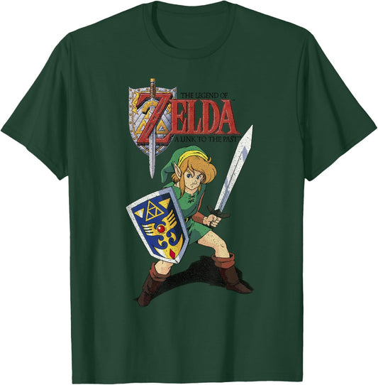 Legend of Zelda Grey Cartoon Art - , Classic Fit, Short Sleeve T-Shirt - T-Shirt | Forest