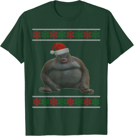 Uh Oh Stinky Poop Dank Memes Le Monke Ugly Christmas T-Shirt - T-Shirt | Forest