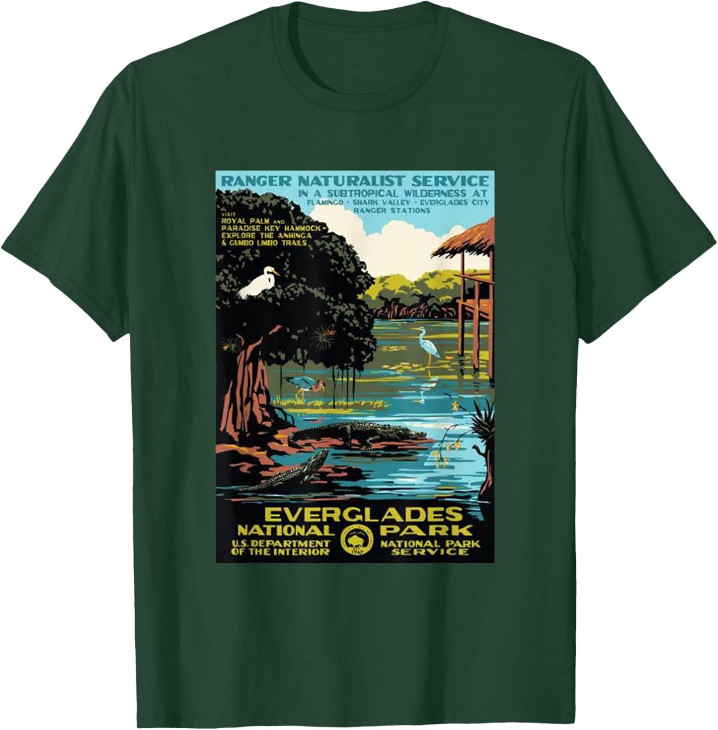 Everglade National Park Vintage Poster T-Shirt - T-Shirt | Forest