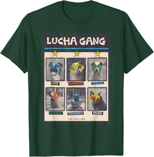 Lucha Libre Mexico Puppy Wrestling Mask Luchador Birthday T-Shirt - T-Shirt | Forest