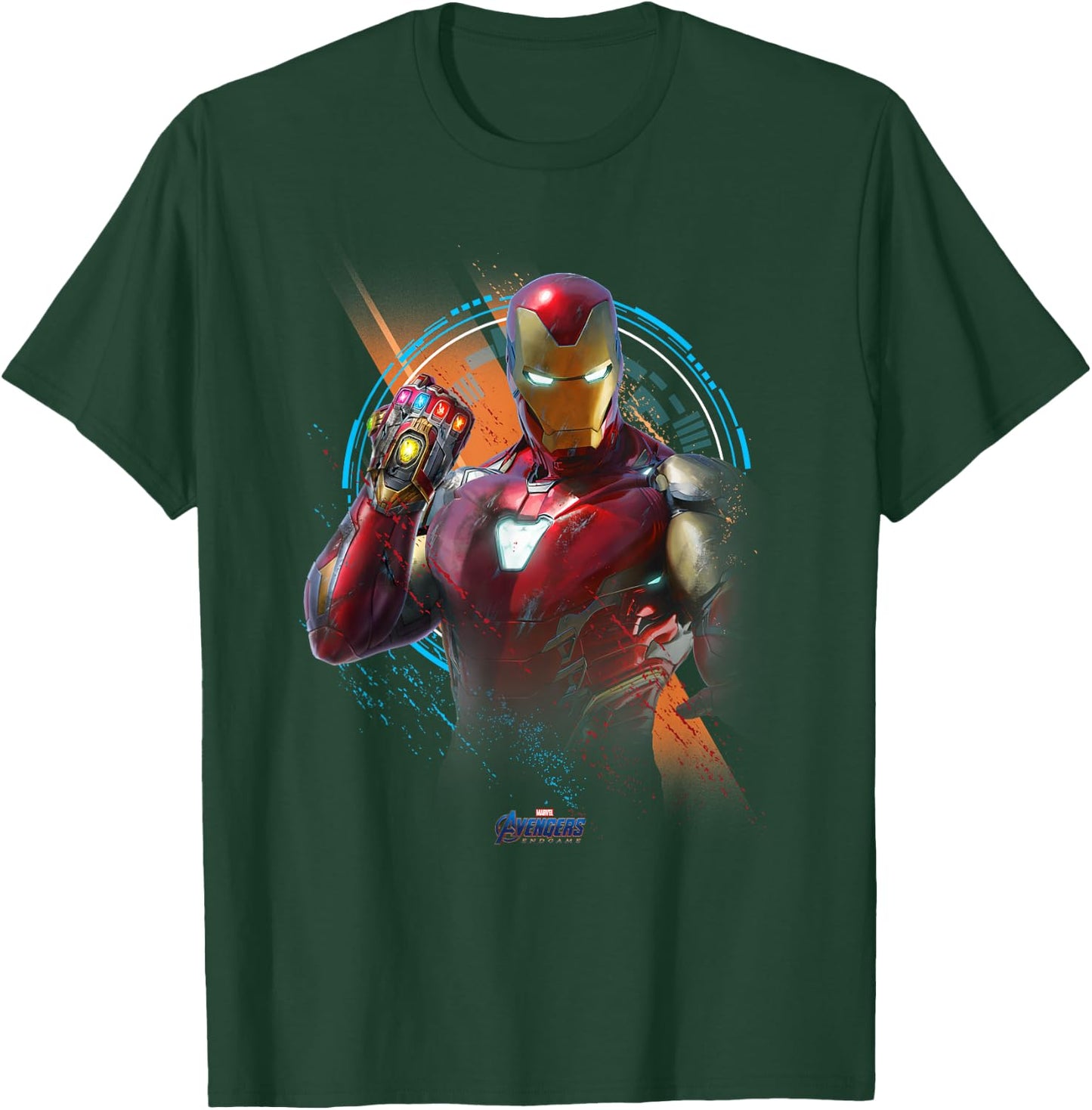 Marvel Avengers Endgame Iron Man Time Travel Platform Logo Small T-Shirt - T-Shirt | Forest