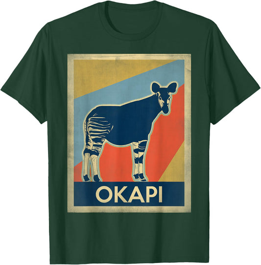 Vintage style Okapi T-Shirt - T-Shirt | Forest
