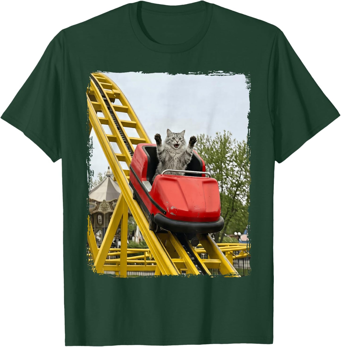 Cat Rollercoaster T-Shirt - T-Shirt | Forest