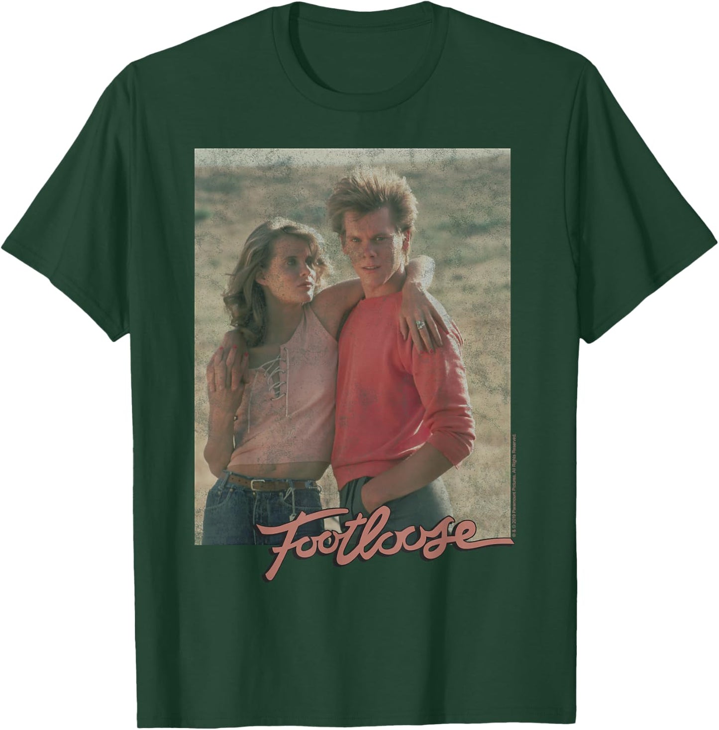 Footloose Ren McCormack Ariel Moore Portrait Title Logo T-Shirt - T-Shirt | Forest