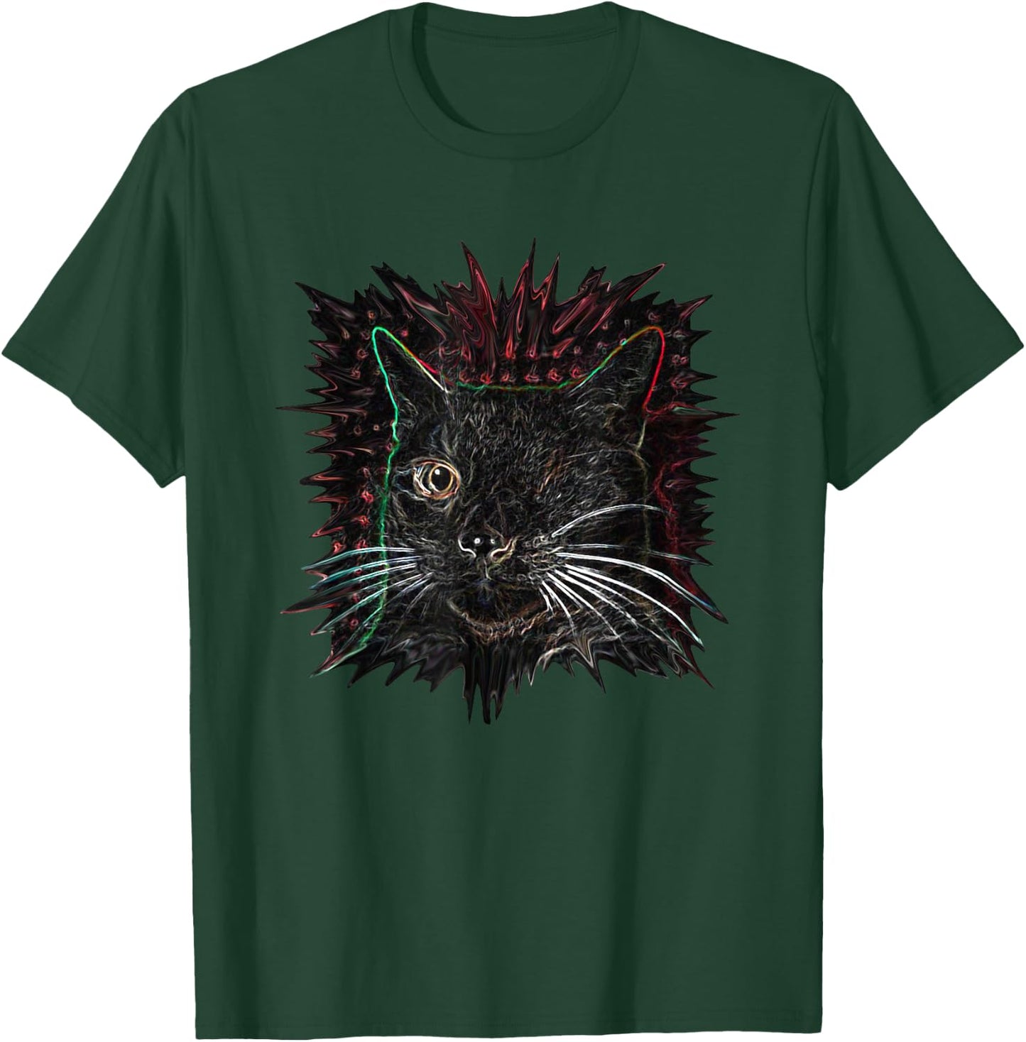 Funny One Eyed Cat Women T-Shirt - T-Shirt | Forest