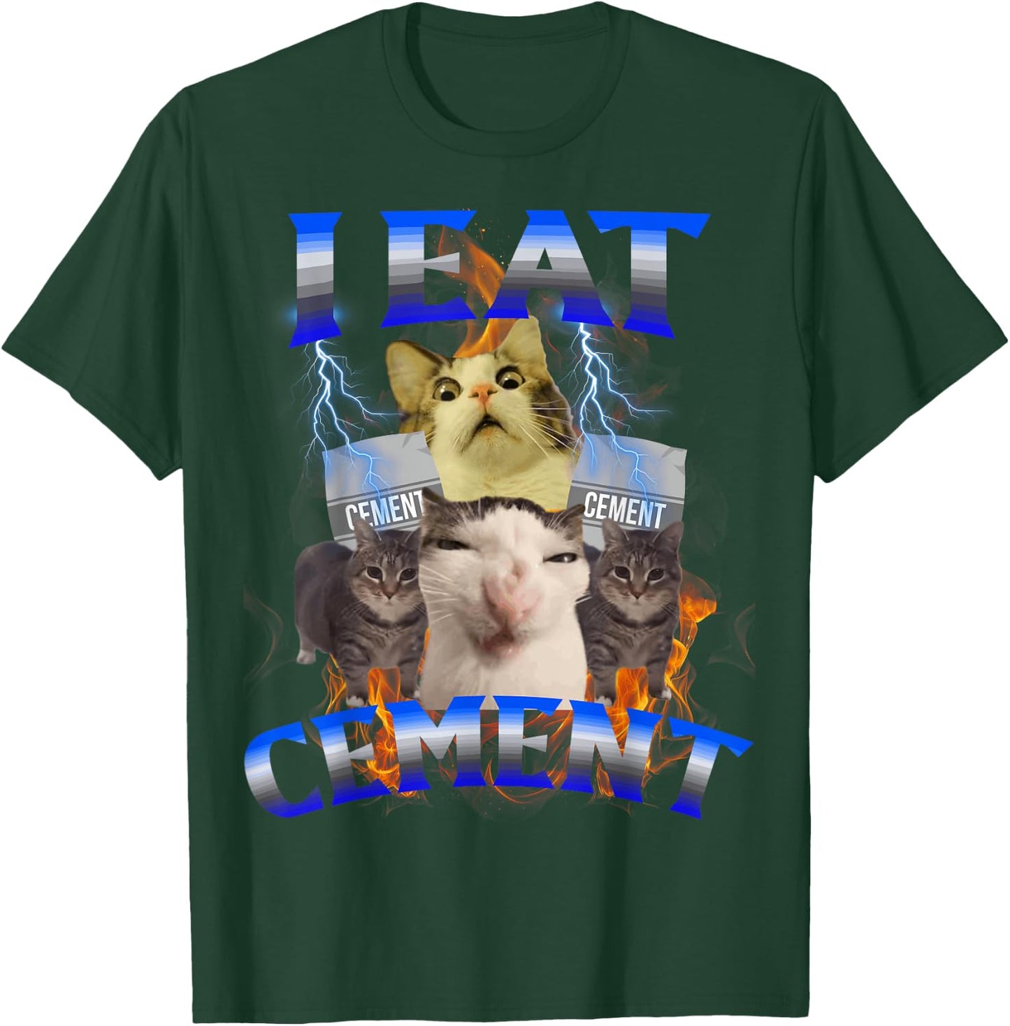 I Eat Cement Funny Cat Meme Internet Memes Funny Memes Gen-Z T-Shirt - T-Shirt | Forest