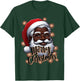 African American Santa Christmas Pajama Black X-Mas T-Shirt - T-Shirt | Forest