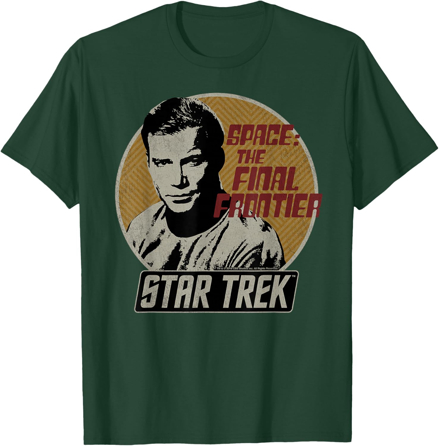 Star Trek Original Series Kirk Retro Badge T-Shirt - T-Shirt | Forest