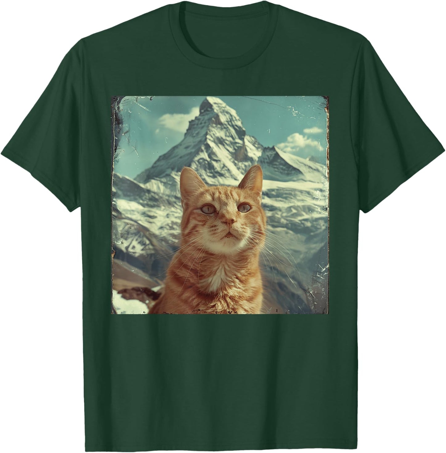 Mountain Lover Kitten Mt. Everest Hiker Cute Cat Women Kids T-Shirt - T-Shirt | Forest