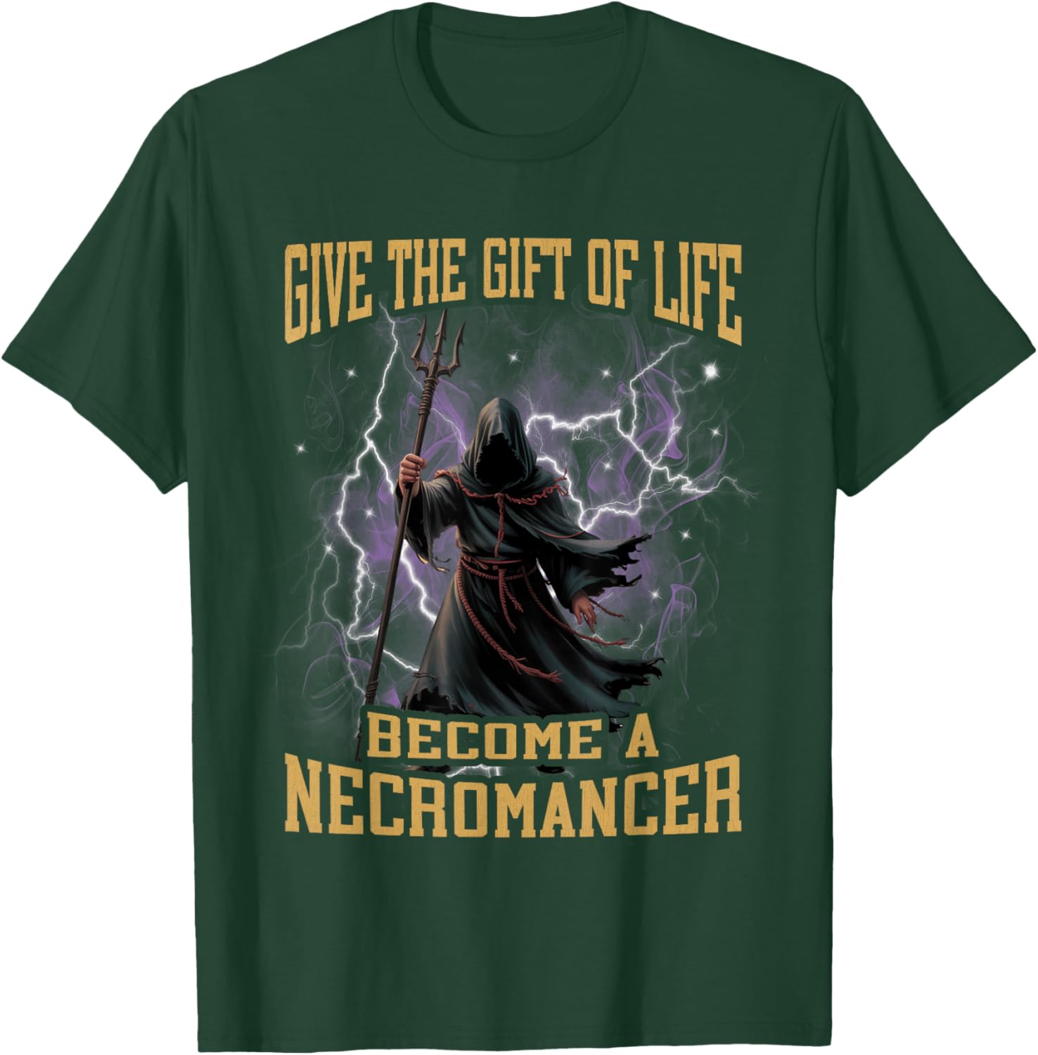 Become A Necromancer Funny Hard Meme Bootleg T-Shirt - T-Shirt | Forest