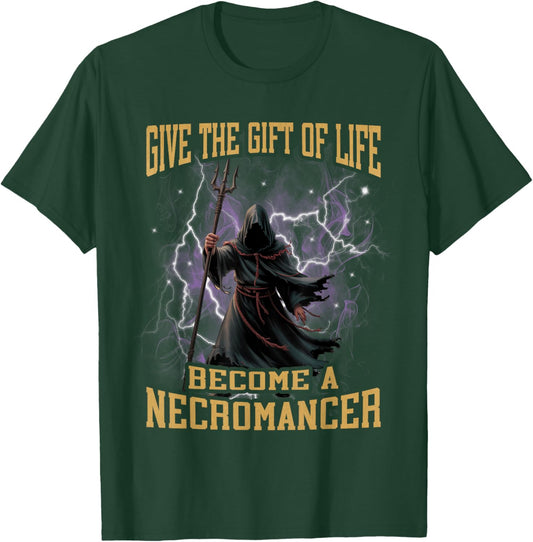 Become A Necromancer Funny Hard Meme Bootleg T-Shirt - T-Shirt | Forest