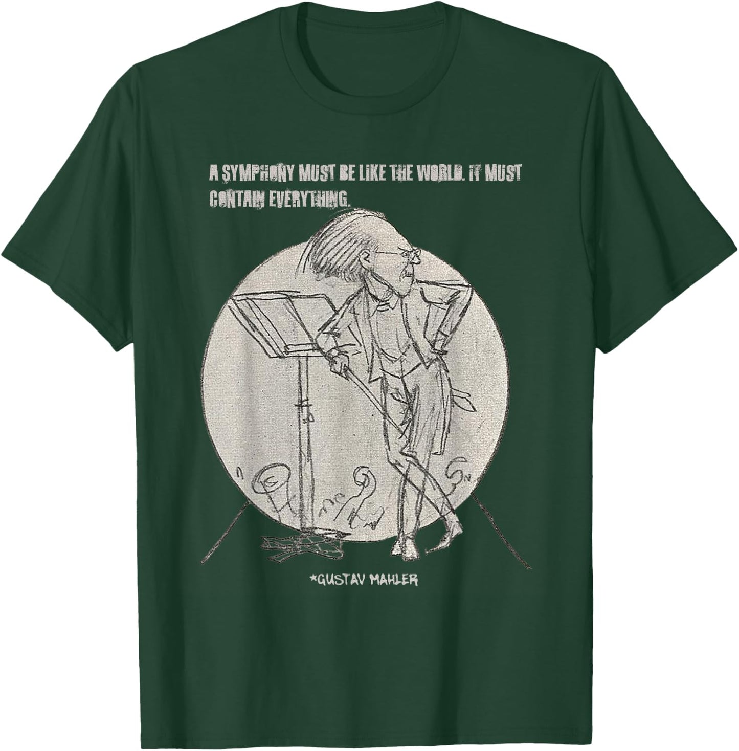 Gustav Mahler Bohemian Composer Conductor T-Shirt - T-Shirt | Forest