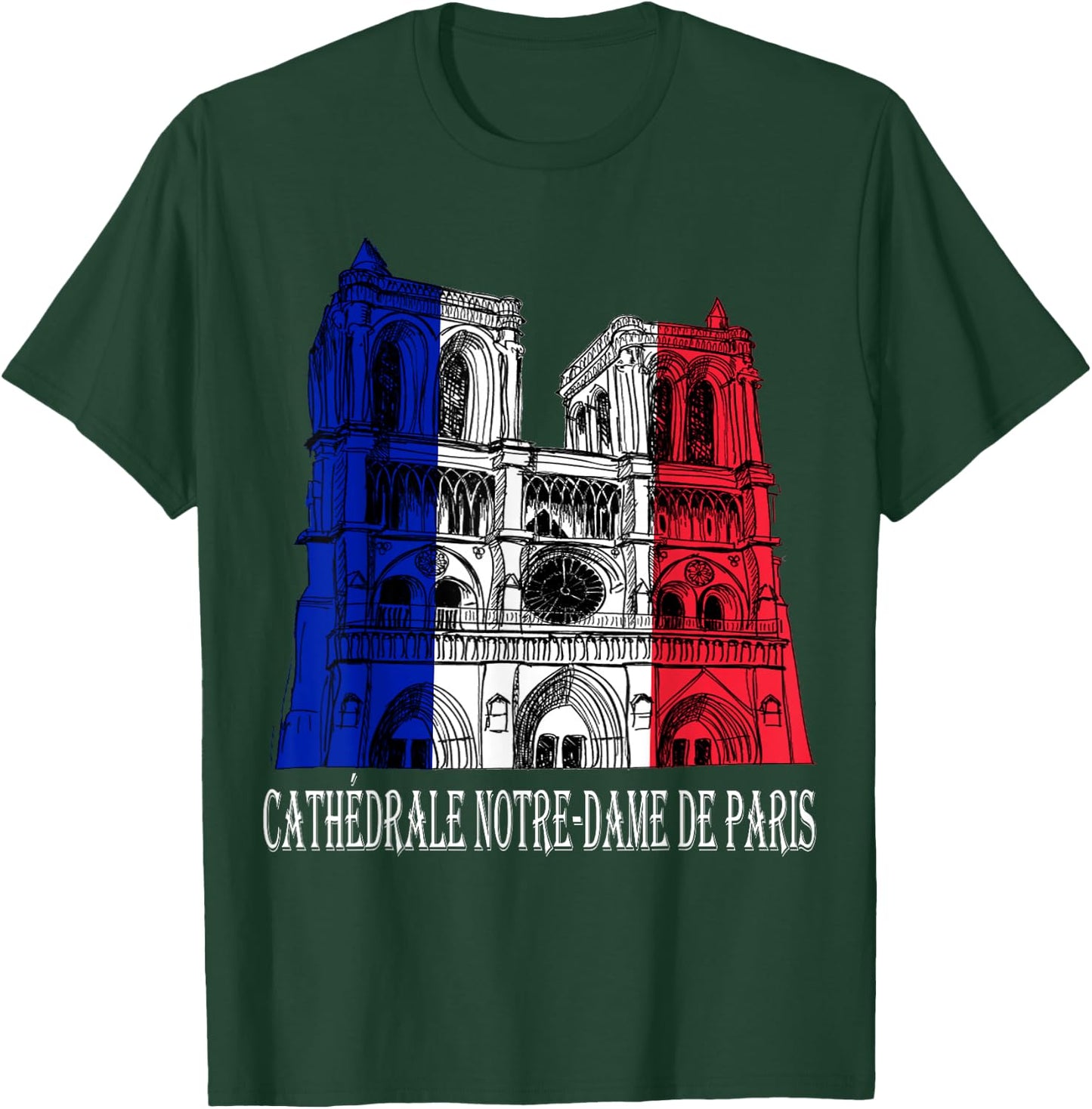 Paris France Notre-Dame Cathedral T-Shirt - T-Shirt | Forest