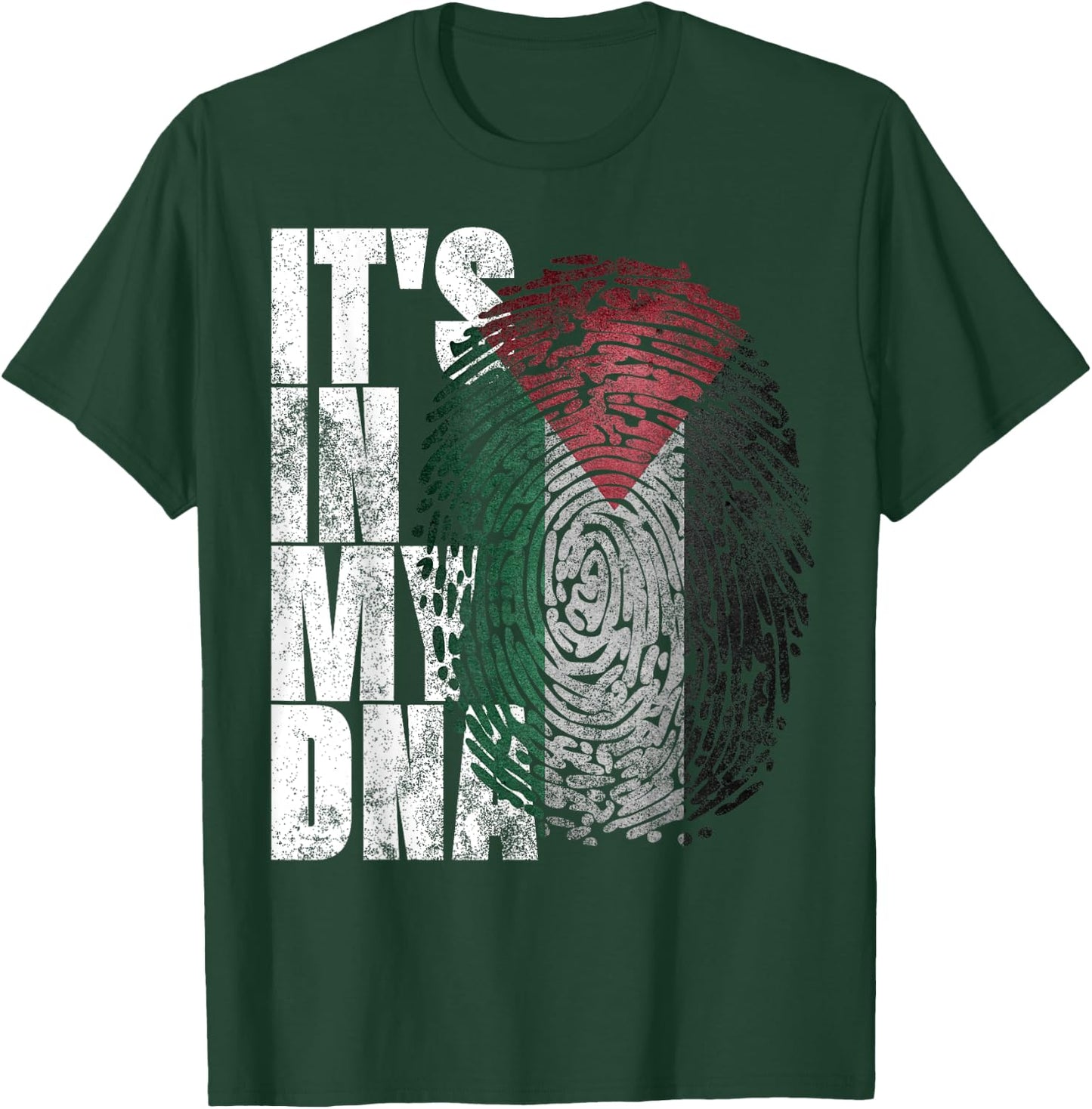It's In My DNA Palestinian Shirt Arabic Gifts Palestine Flag T-Shirt - T-Shirt | Forest