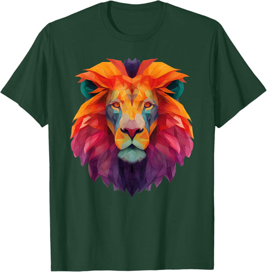 Lion Colorful Graphic T-Shirt - T-Shirt | Forest