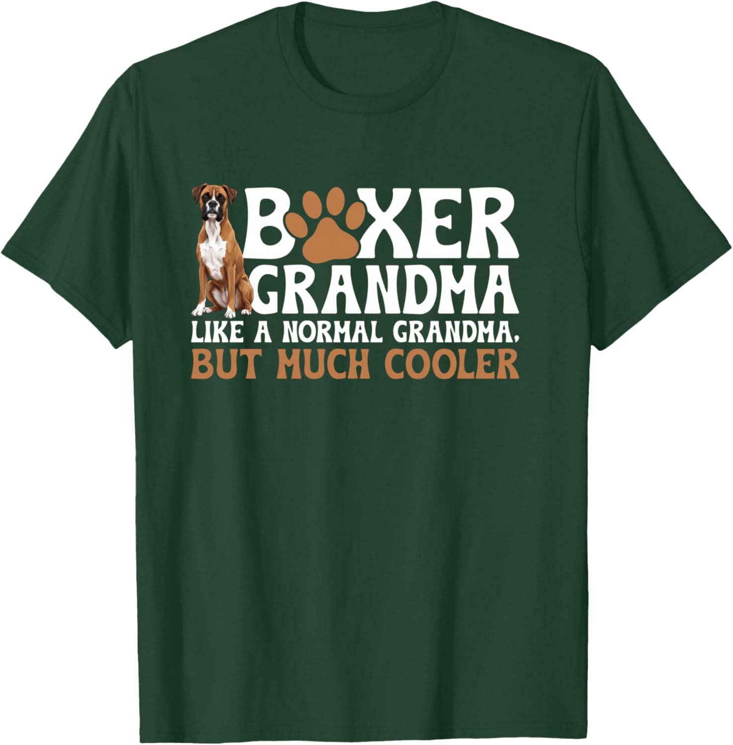 Boxer Grandma Definition Boxer Grandmother T-Shirt - T-Shirt | Forest