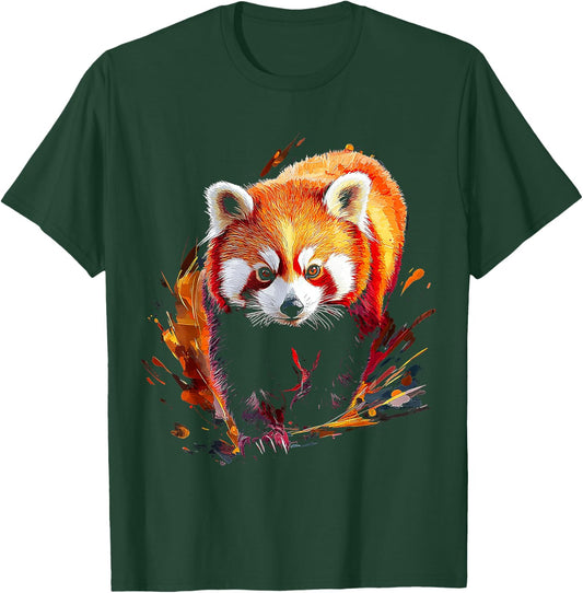 Red Panda Animal Graphic Art Red Panda T-Shirt - T-Shirt | Forest