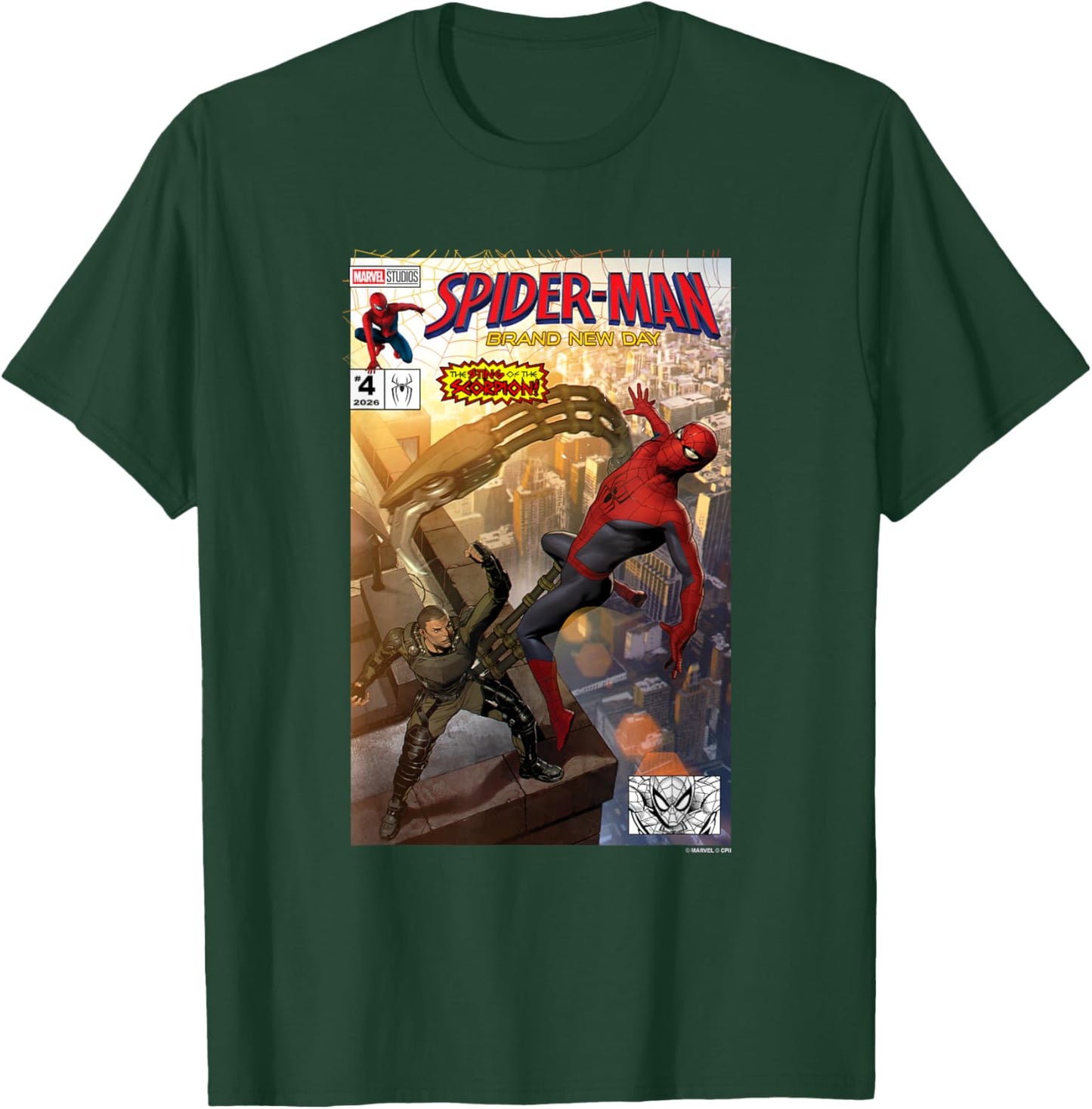 Marvel Spider-Man: New Day The Sting of The Scorpion T-Shirt - T-Shirt | Forest