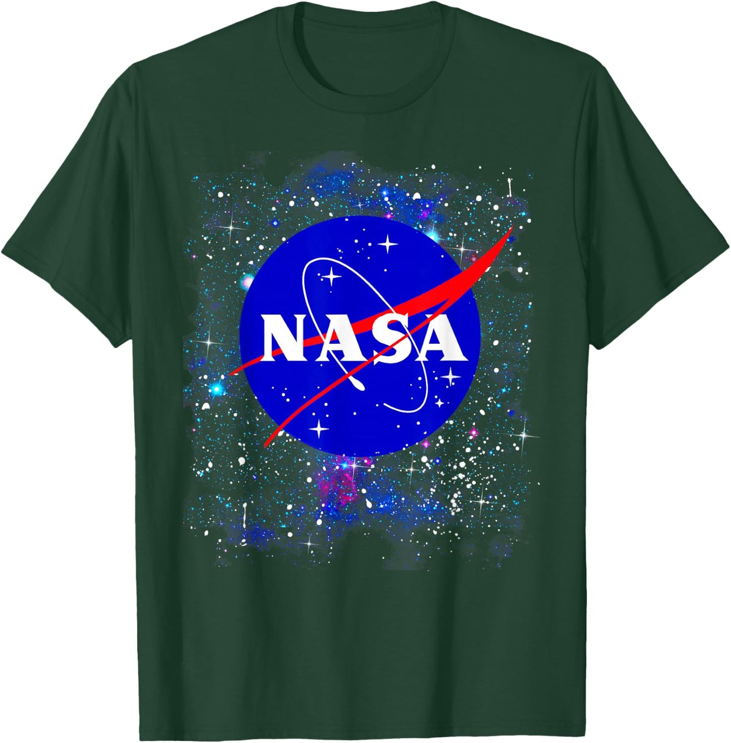 NASA Official Logo in The Stars T-Shirt - T-Shirt | Forest