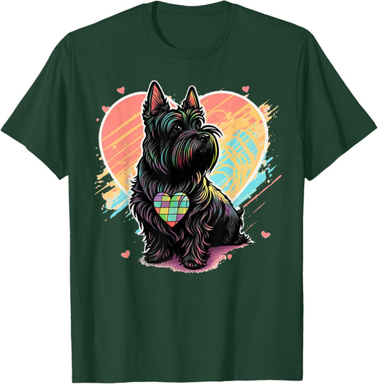 Scottie Dog Scottish Terrier Item Valentines Day Owner T-Shirt - T-Shirt | Forest