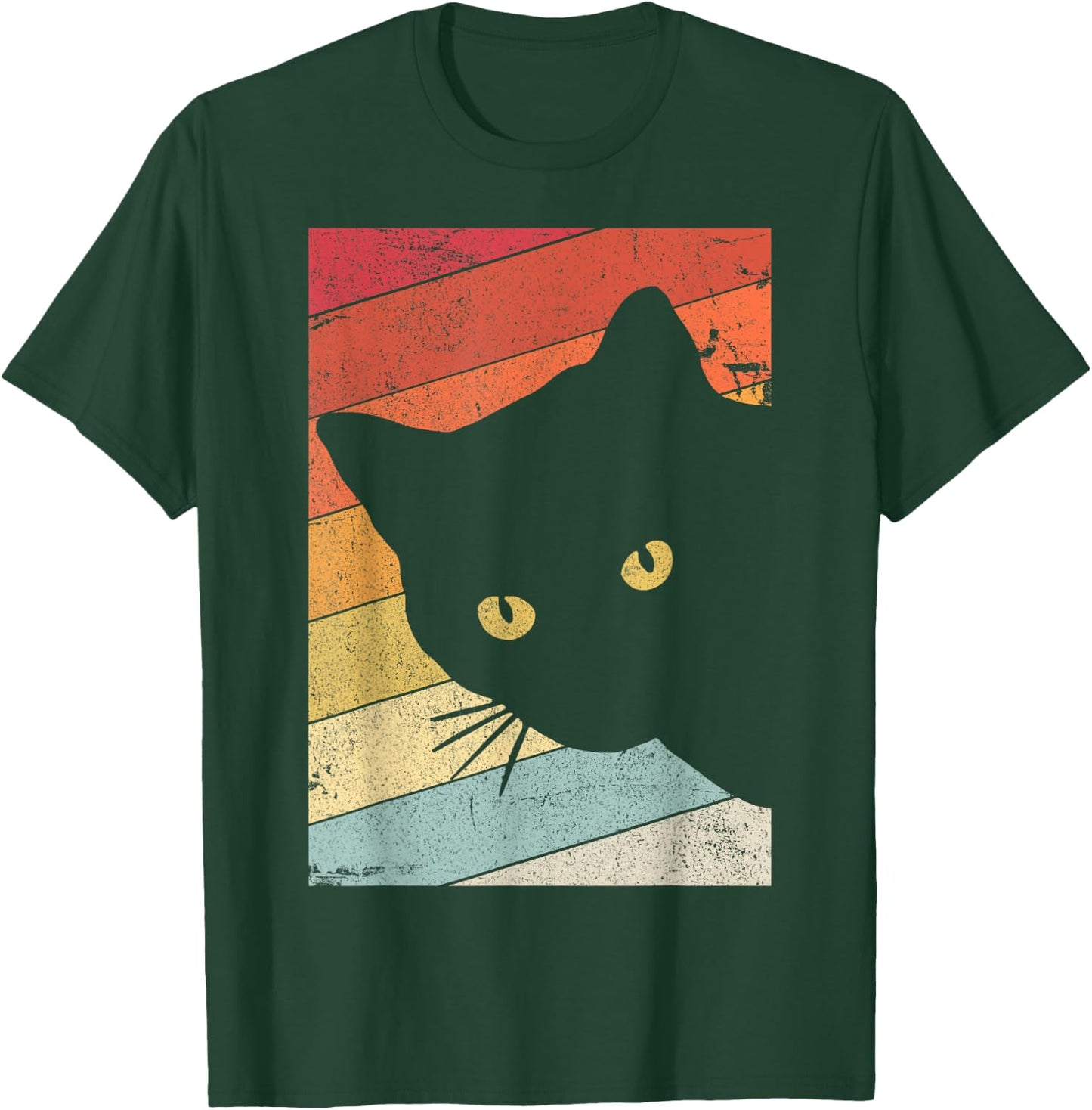 Cat Shirt. Retro Style Women Girls Kids T-Shirt - T-Shirt | Forest