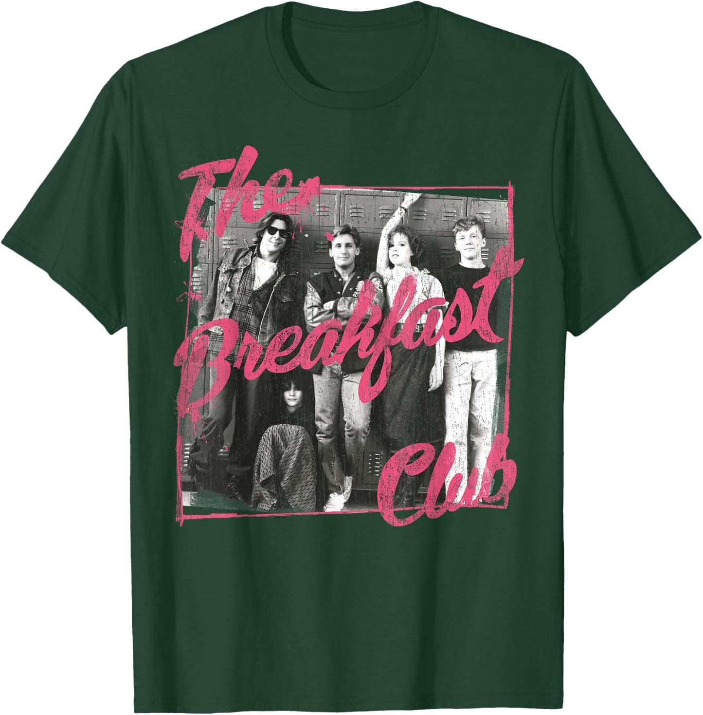 Breakfast Club Pink Text Group Photograph Small T-Shirt - T-Shirt | Forest