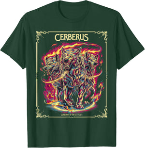 3 Headed Dog Pop Art Design Cerberus T-Shirt - T-Shirt | Forest
