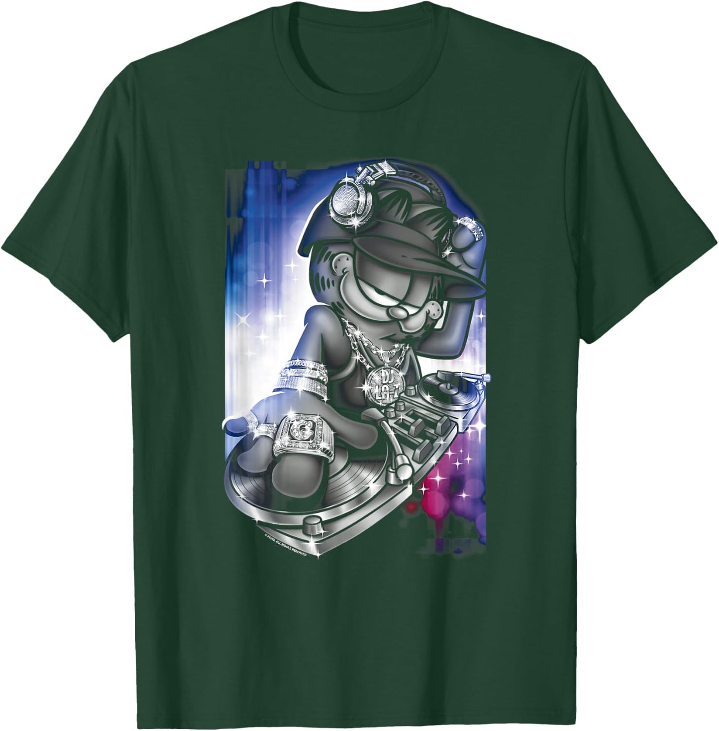 Garfield DJ Lazy T-Shirt - T-Shirt | Forest