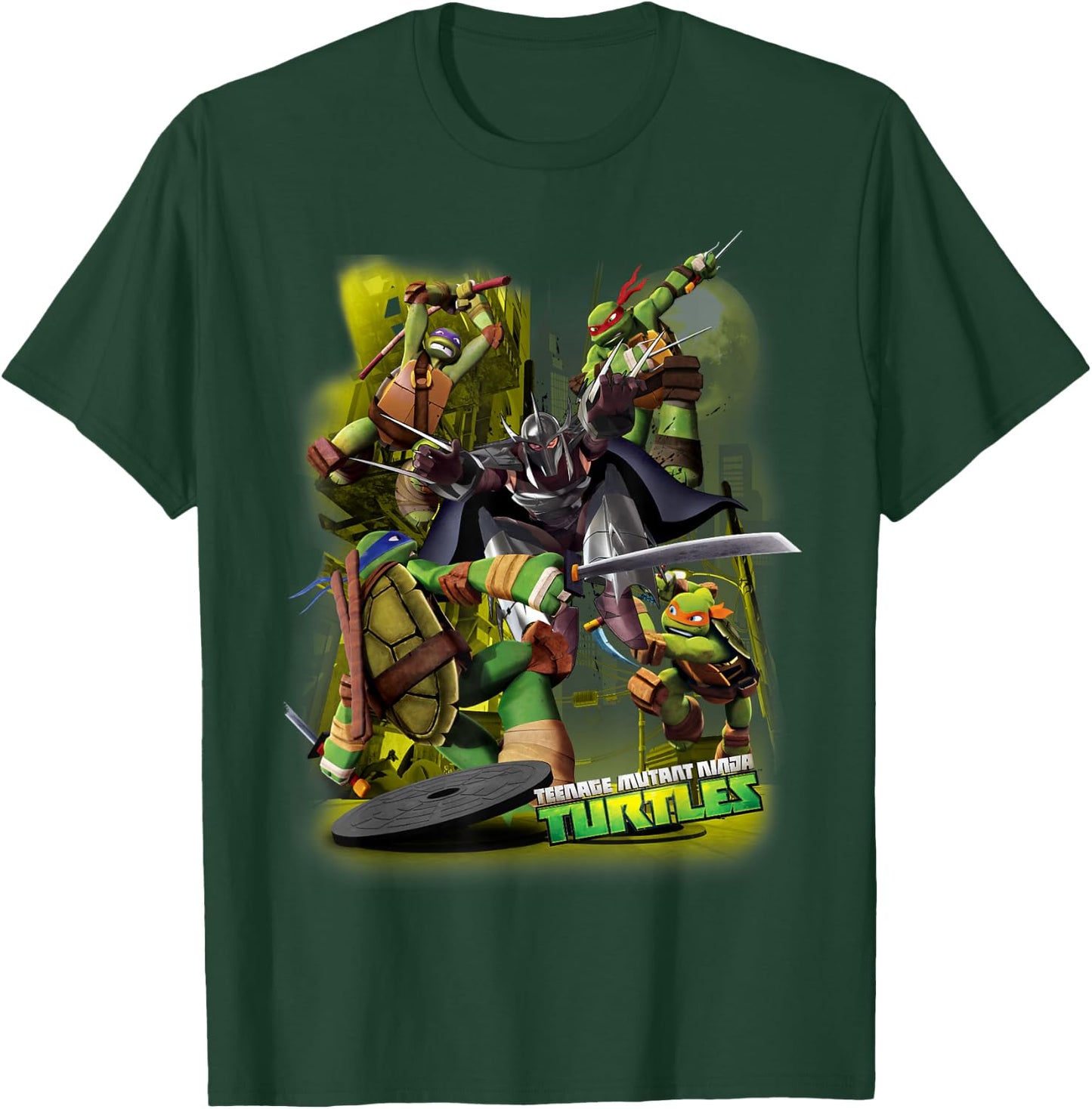 Teenage Mutant Ninja Turtles Shredder Attacks T-Shirt - T-Shirt | Forest