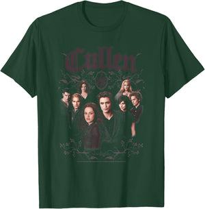 Twilight Cullen Family Portrait Filigree Frame Retro Movie T-Shirt - T-Shirt | Forest