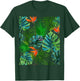 Birds of Paradise Tropical Floral Pattern Printed T-Shirt - T-Shirt | Forest