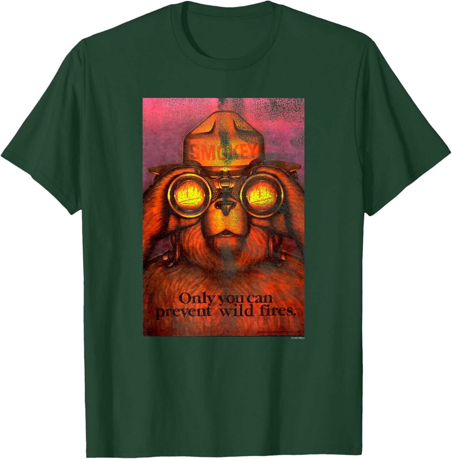 Smokey Bear Only You Smokey with Binoculars PSA T-Shirt - T-Shirt | Forest