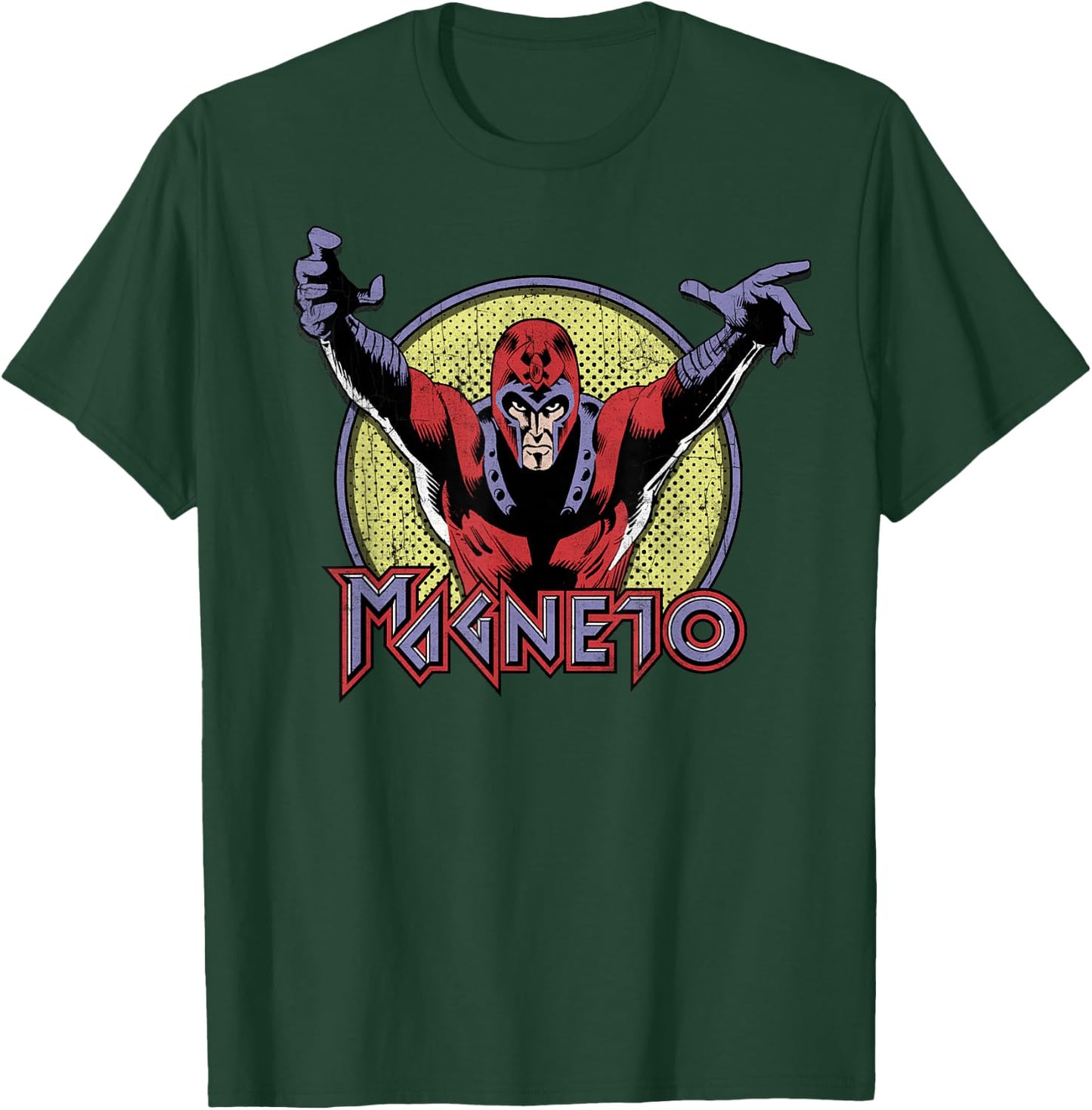 Marvel X-Men Magneto Classic Retro Magnetic Reach T-Shirt - T-Shirt | Forest