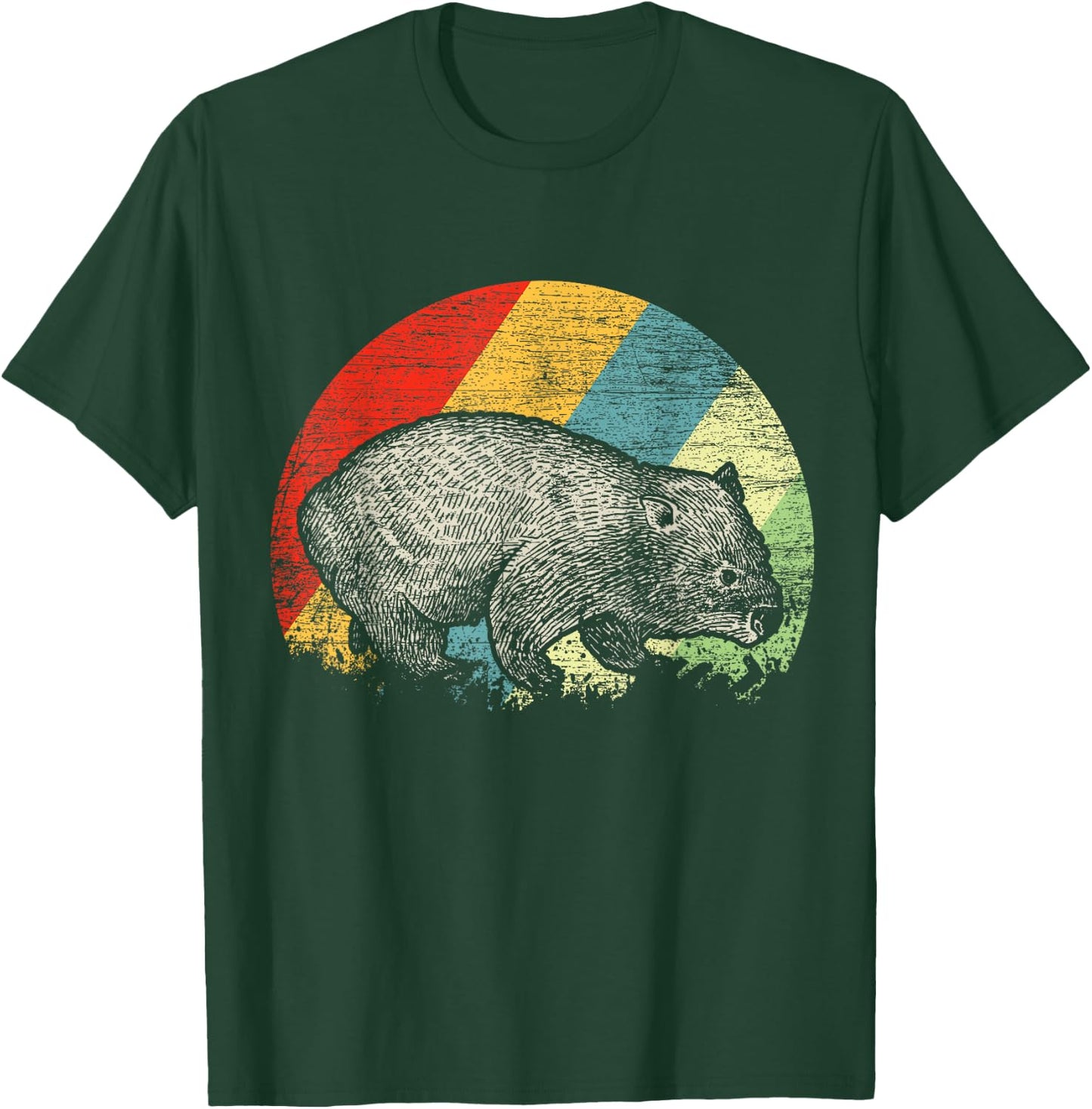 Retro Wombat T-Shirt - T-Shirt | Forest