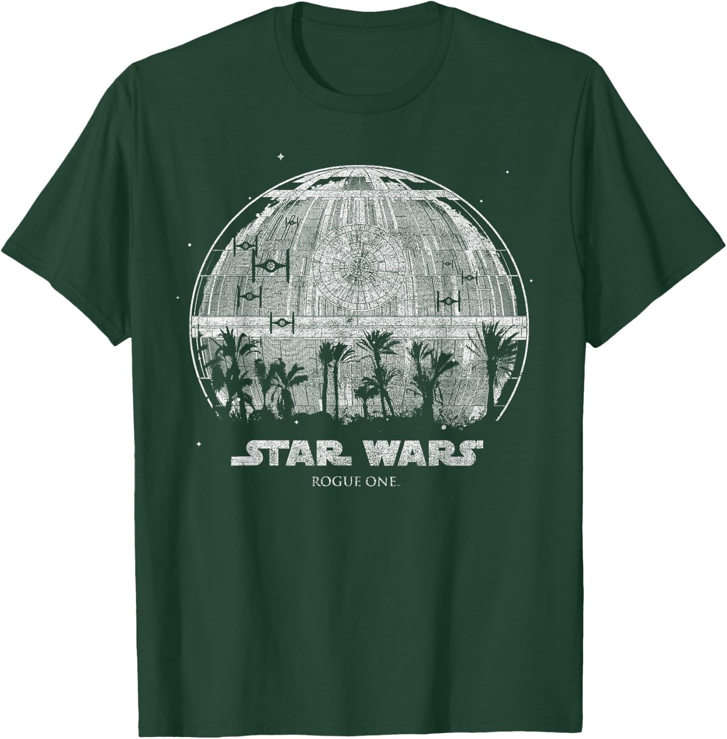 Star Wars Rogue One Palm Tree Death Star Graphic T-Shirt - T-Shirt | Forest